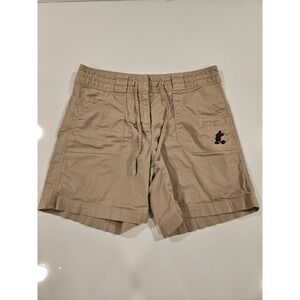Disney World Mickey Mouse Khaki Utility Shorts Women's Size S Drawstring Pockets